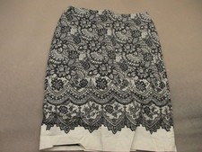 Talbots Size 10 Womens Multicolor Floral Cotton Blend Lined Straight Skirt 708
