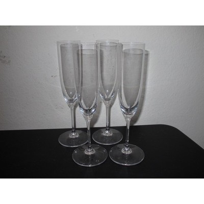 (4) Riedel Crystal Vinum Fluted Champagne Glasses