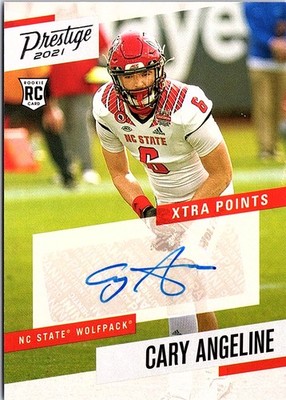 2021 Panini Chronicles Prestige DP Cary Angeline #PS-CAG Rookie Auto NC State