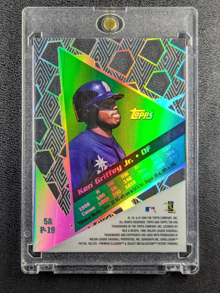 1999 Topps Tek "PATTERN 19" Parallel #5A KEN GRIFFEY JR 🔥 MINT RARE HOLO SP - Image 2 of 4