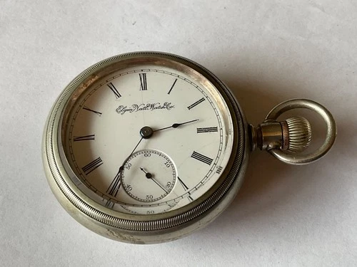 15 jewel Elgin 18s pocket watch stem wind & lever set bright gilt Ca 1894