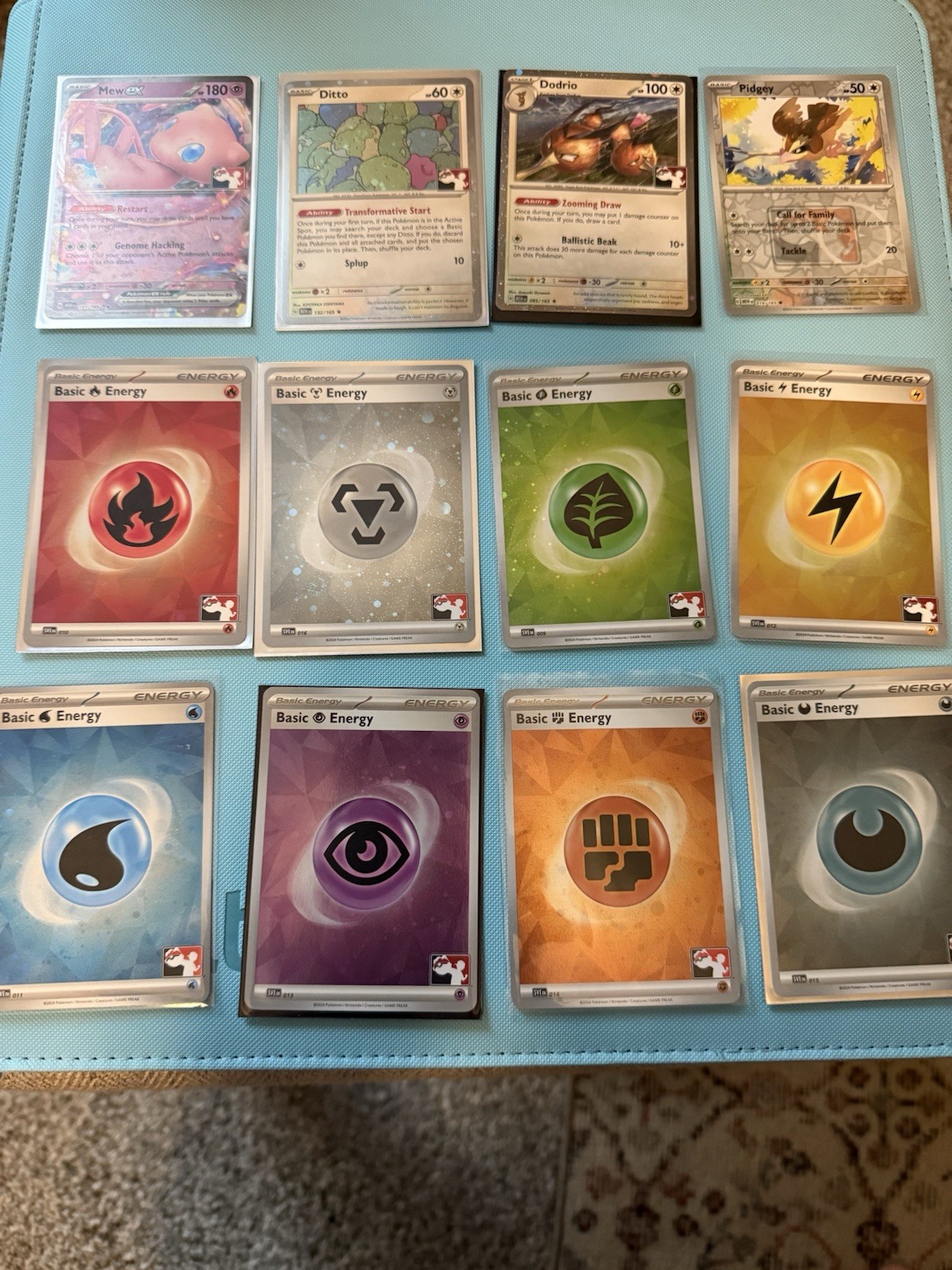 Dodrio 085, Mew 151,  Pidgey 016, & Ditto 132 NM Play! Prize Pack 151 Master Set
