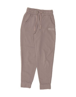 ALPHA INDUSTRIES Mens Tracksuit Trousers Joggers Small  Grey CJ04