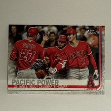 2019 Topps Update Series Shohei Ohtani Mike Trout Pacific Power Combo Card US189