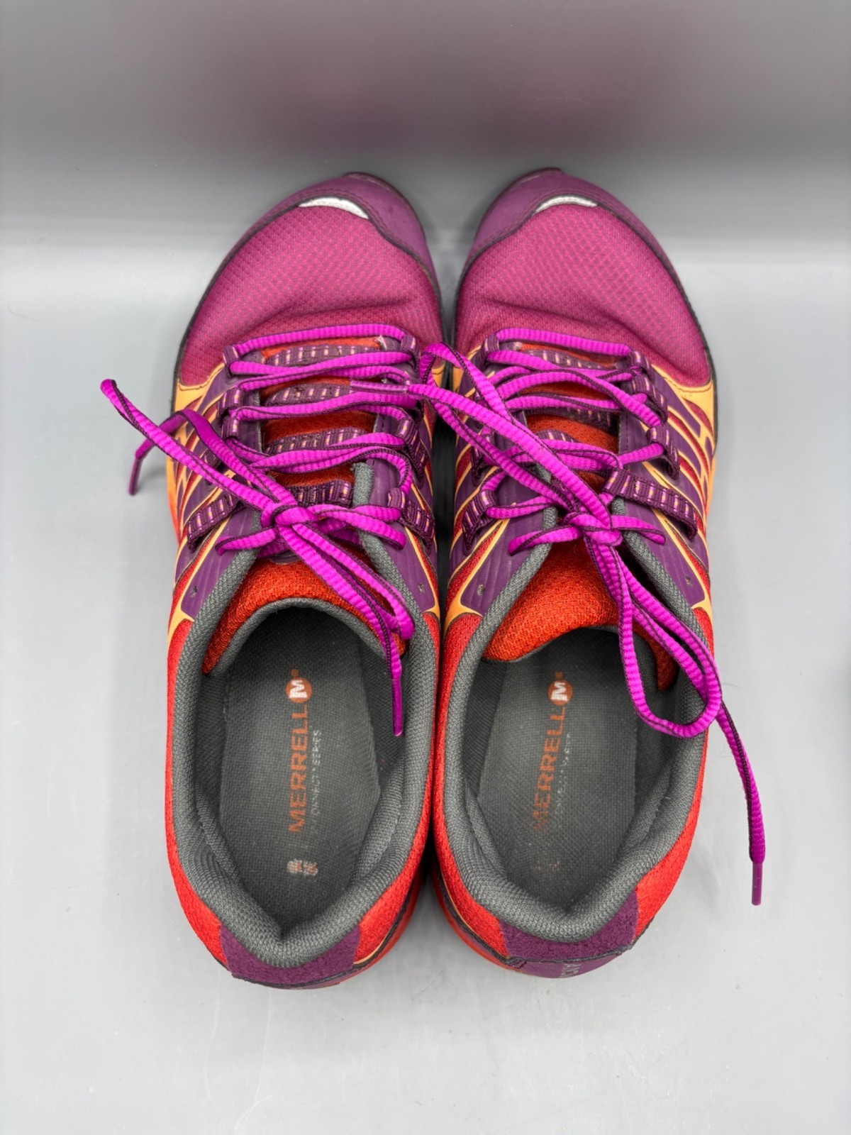 Scarpe Merrell donna 10 5 fusibile viola arancione scarpe da corsa trail