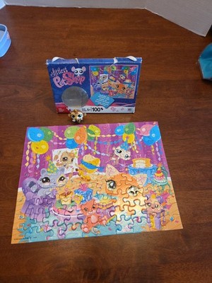 Hasbro Littlest Pet Shop Birthday Party Puzzle Complete Box 100 Pcs 2008 Monkey 