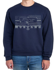 Ford Mustang Grill Pony Graphic Design Ford Owner Lover Crewneck Sweatshirt