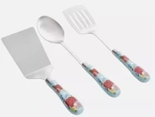 Pioneer Woman Sweet Rose Kitchen Utensils Bakelite Handles Stainless Steel 3-pc