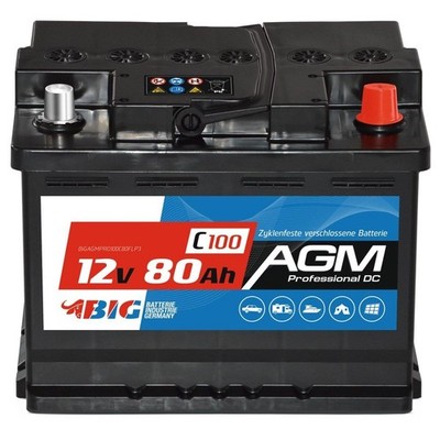 0% BIG Professional AGM 12V 80Ah C100