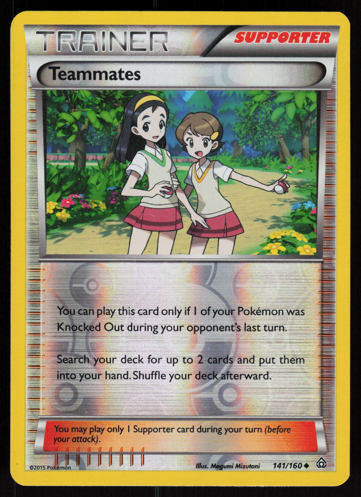 Teammates Reverse Holo Uncommon XY - Primal Clash 141/160 NM