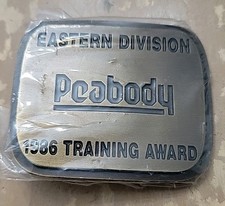 Peabody Coal Company Eastern Division Mine Mining Vintage Belt Buckle