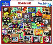 White Mountain Memory Lane 1000 Piece Jigsaw Puzzle NEW Sealed USA Made w/Poster