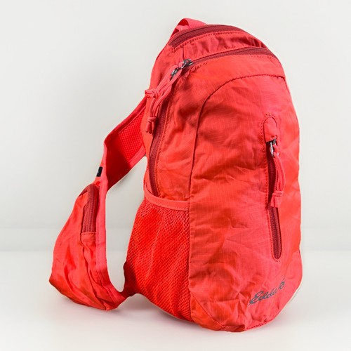 Eddie Bauer 10L Stowawy Sling Bag Bright Orange Poly Rip Stop Hiking Camping