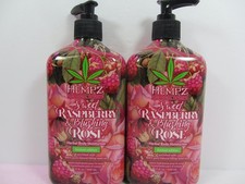 2 PACK HEMPZ SWEET RASPBERRY  BLUSHING ROSE MOISTURIZER LOTION LIMITED EDITION