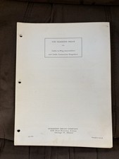 Vintage 1959 Hammond Organ Cable  Plug Assemblies Connection Diagrams Manual