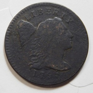 1795 Large Cent Plan Edge VF Collector Coin
