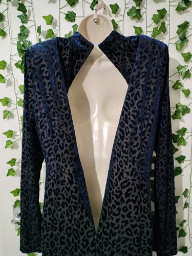 Plt blue velvet longsleeve ruched side dipped hem midi maxi dress size UK 16 - Picture 10 of 17