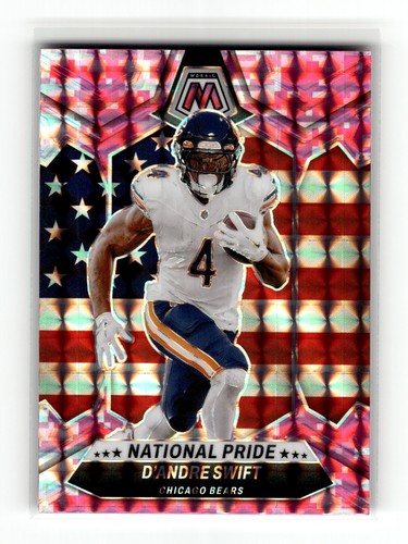 D'Andre Swift 2024 Panini Mosaic #260 Chicago Bears Mosaic Camo Pink