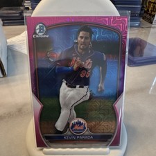 2023 Bowman Chrome Kevin Parada Pink Mojo Refractor Serial #BCP-201 /199 Mets