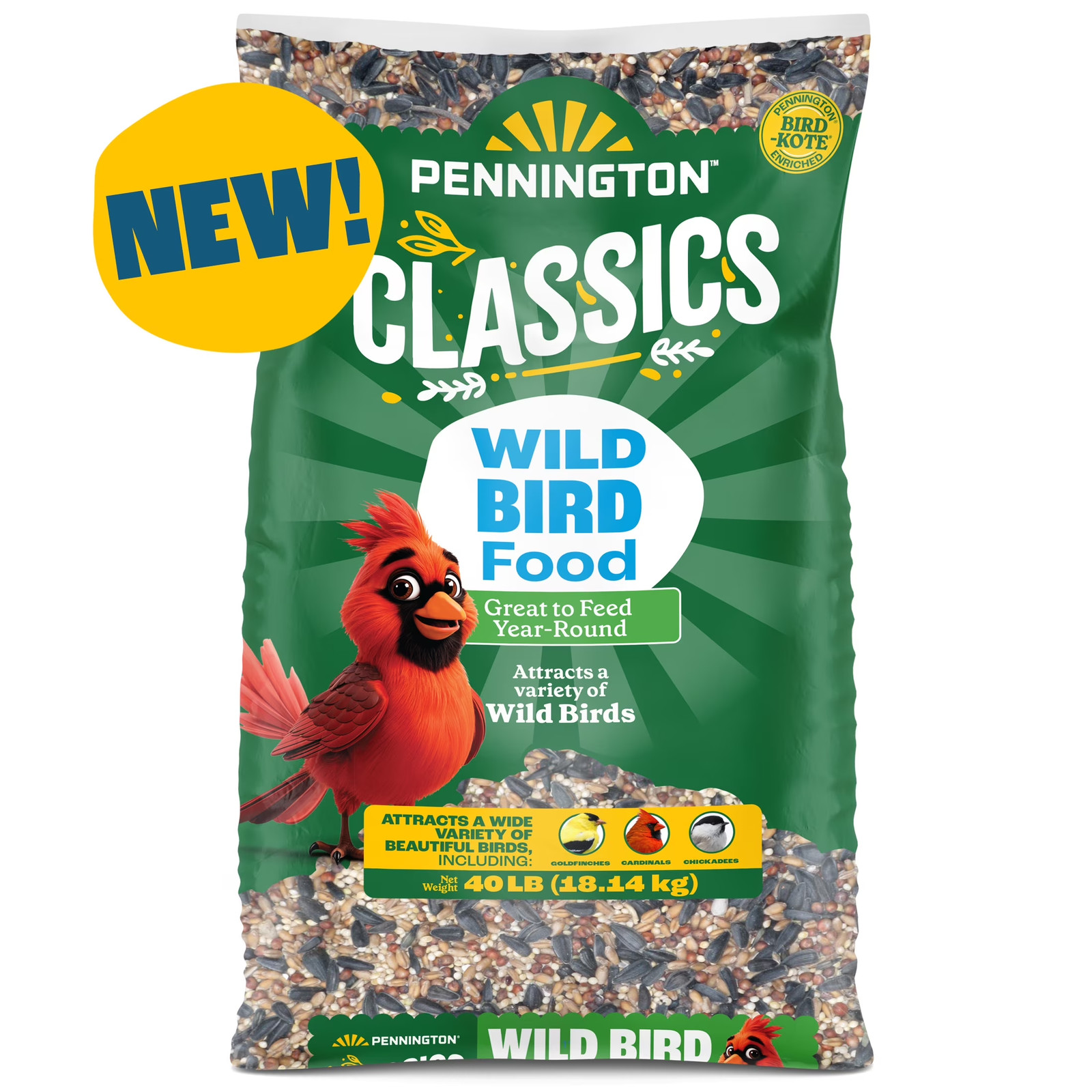 Classic Wild Bird Feed and Seed, 40 Lb. Bag, 1 Pack