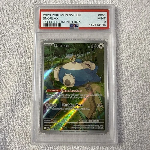 2023 POKEMON SVP EN-SV BSP PROMO 151 ELITE TRAINER BOX SNORLAX PSA 9 (FREE S&H!)