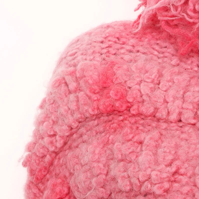 Giacca CHANEL lana di alpaca con bottoni COCO taglia:36 rosa WS15075