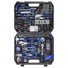 168-Piece Socket Wrench Auto Repair Tool Combination Package Mixed Tool Set H...