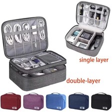 Portable Electronic Organizer Travel Cable Storage Bag Cord Case Accessories US