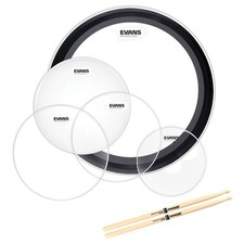 Evans American Upgrade Drumhead Fusion Pack 10", 12", 14" with 22" EMAD