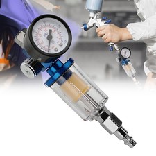 14 Spray Gun Air Pressure Regulator Gauge W Water Oil Separator Filter 150psi 14 Spray Gun Air Pressure Regulator Gauge W Water Oil Separator Filter 150psi