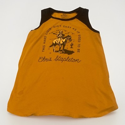 Torrid Chris Stapleton Classic Fit Raglan Tank Yellow Black Graphic Top Size L