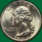 1944-D Washington Quarter Silver Brilliant Uncirculated BU Coin #38674