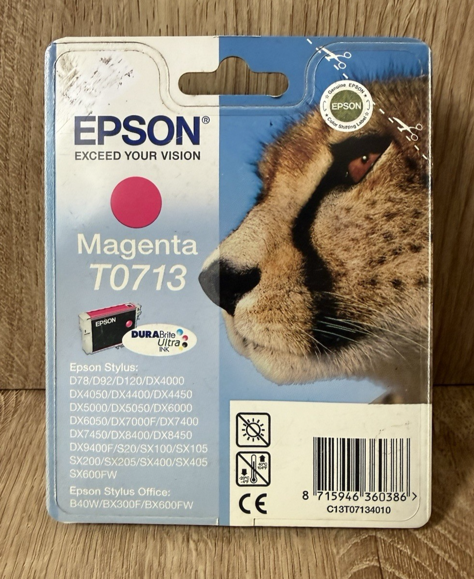 Epson Ink Cartridge Singlepack Magenta T0713 DURABrite Ultra Ink Magenta Expired