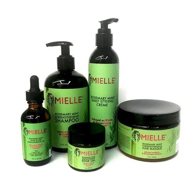 MIELLE Rosemary Mint Biotin 5-pc Hair Growth Bundle - Shampoo, Masque, Oil, Crem