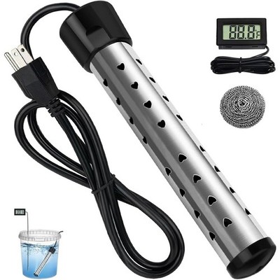2000W 110V Water Heater Portable Electric Immersion Element Bucket Boiler Travel