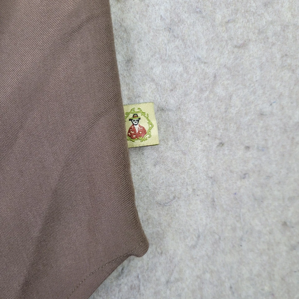 Camisa Joe Marlin Para Hombre M Marrón Manga Larga Abotonada Ligera Playa Foto 2 de 4