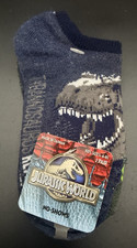2 Pair JURASSIC PARK NO SHOW SOCKS Kids Size