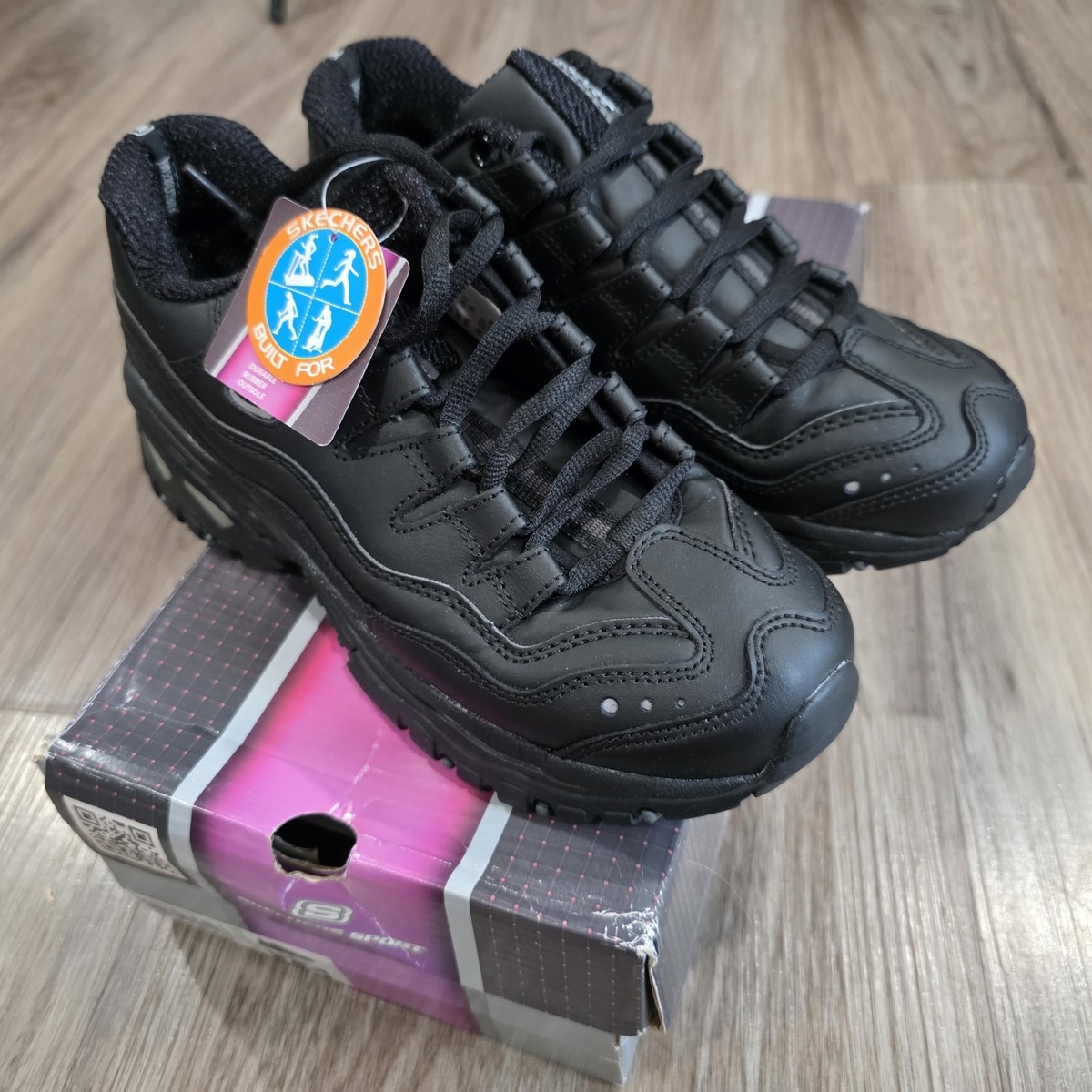 Skechers 2250 Energy Sport Sneakers Shoes Black Size 7.5 Womens | eBay