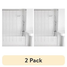 Light Weight PEVA Shower Liner, 70 x 71 Inch, Clear, 2 Pack