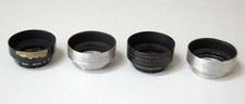 4 Vintage Metal Lens Hoods with Series 6 Push On Adapters 38mm 42mm Kodak Tiffen