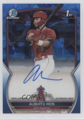 2023 Bowman Chrome Draft Sapphire Prospect 92/199 Alberto Rios #CDA-AR Auto ow3