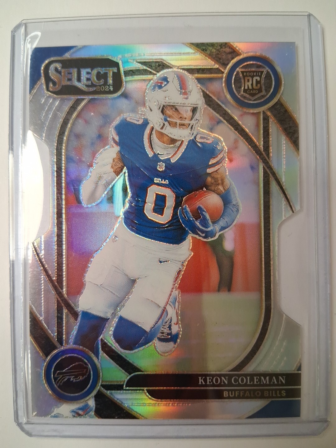 2024 Panini Select - Club Level Keon Coleman #280 Silver Prizm Die-Cut (RC)