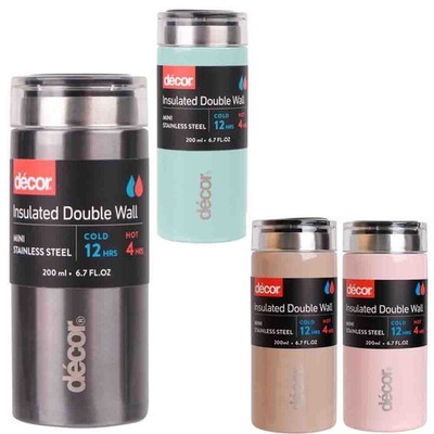 200 ml Dekor Mini Isolierte Doppelwandige Thermoskanne Kaffeebecher Edelstahl