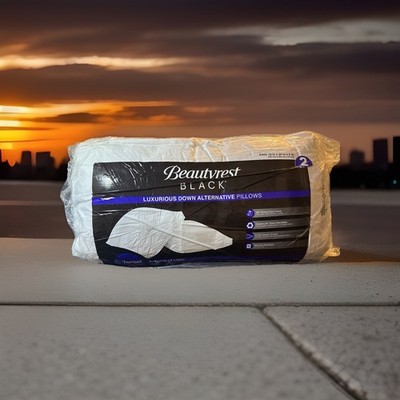 Beauty rest BLACK LUXURIOUS DOWN ALTERNATIVE PILLOWS King Size.
