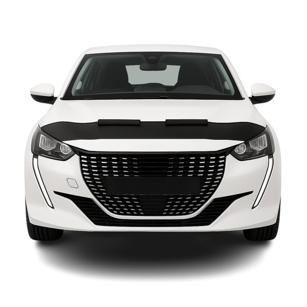 Haubenbra Steinschlagschutz Bonnet Bra FüR Peugeot 208 2019-2026 Schwarz Halb-image