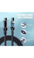 120w Super Fast USB Type-C Charging Braid Phone Charger Lead with Display Lot