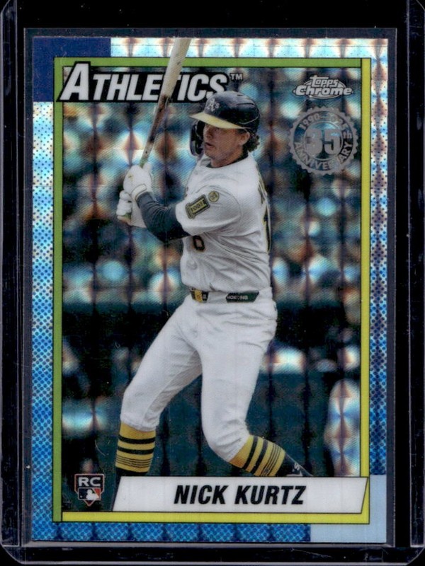 2025 Topps Chrome Update Nick Kurtz 1990 RC Geometric Refractor Rookie #90CU-21