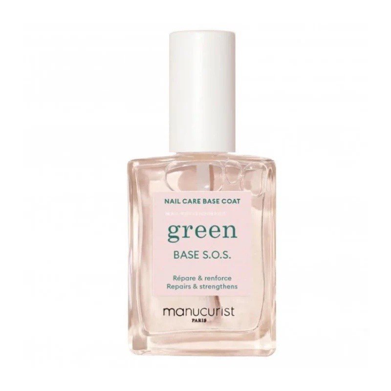 Manucurist Green Nail Care Base Coat S.O.S 15ml For Very Damaged Nails Repairs