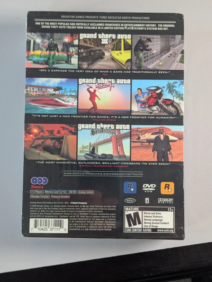 Grand Theft Auto Trilogy Sony PlayStation 2 Brand New Sealed Mint - Image 3 of 4