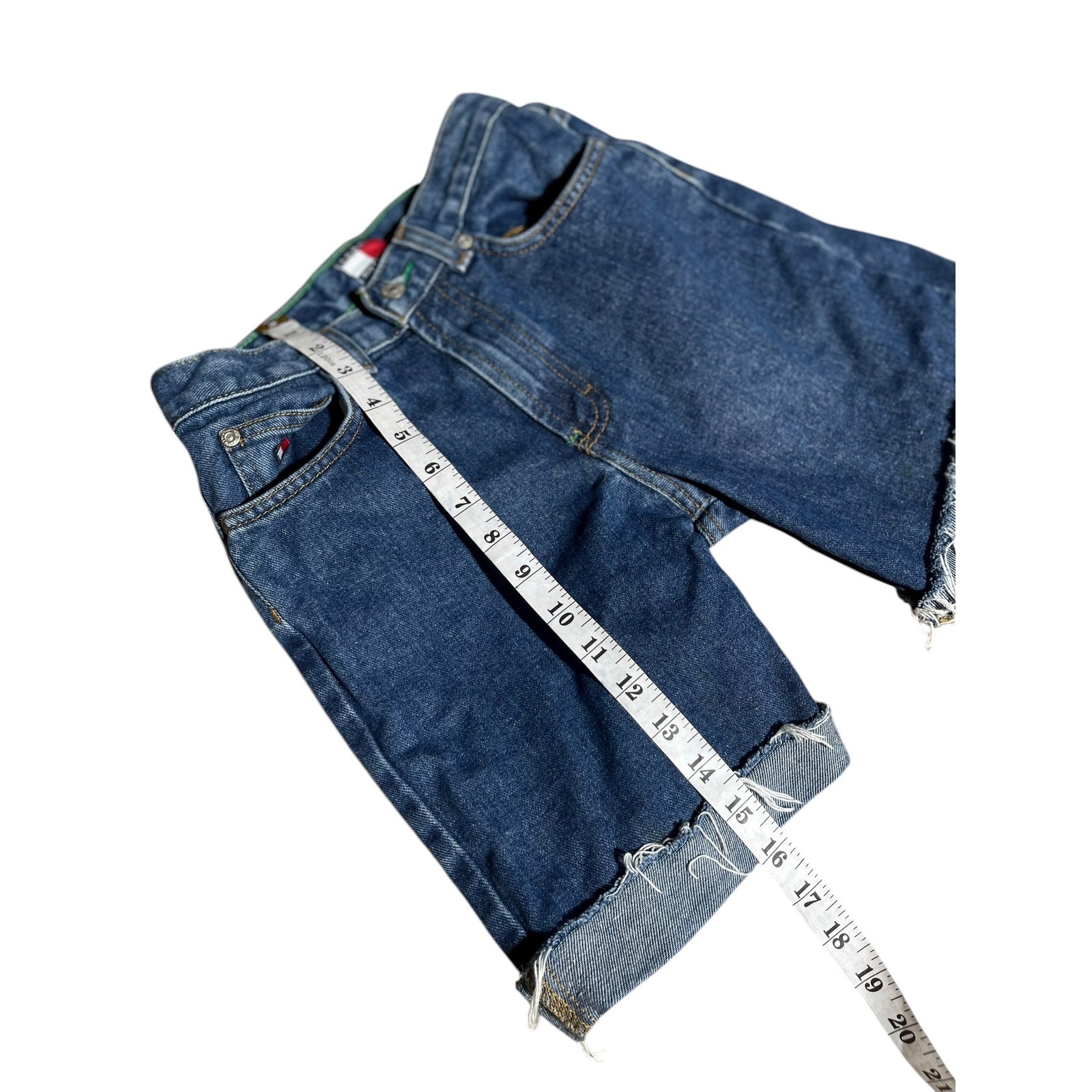Tommy Hilfiger Freedom Jeans Cutoff Shorts Sz 8 Vintage Denim High Rise thumbnail 9